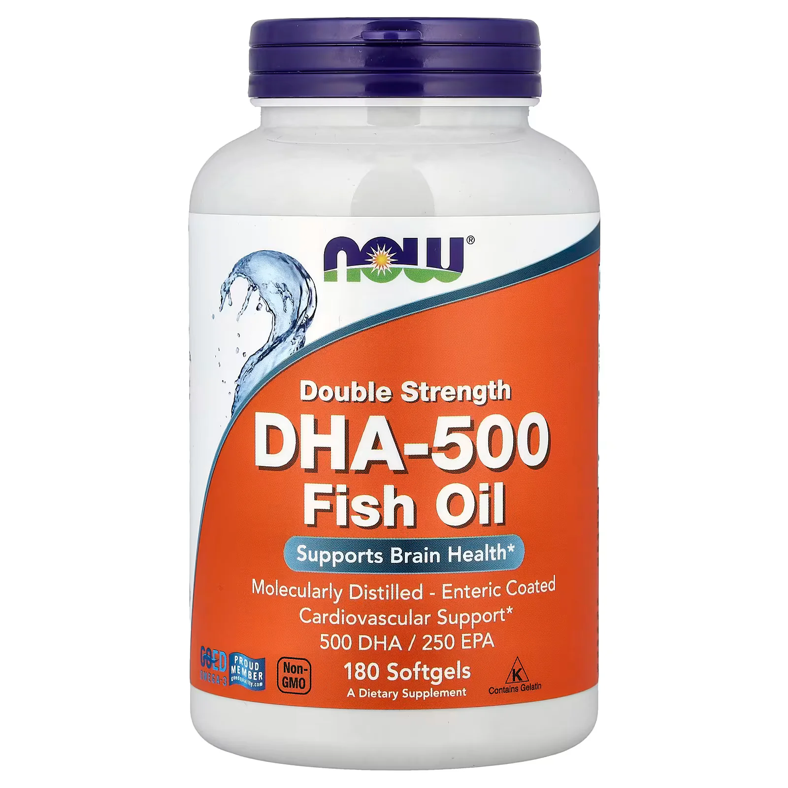NOW Foods DHA 500 Fish Oil Softgels