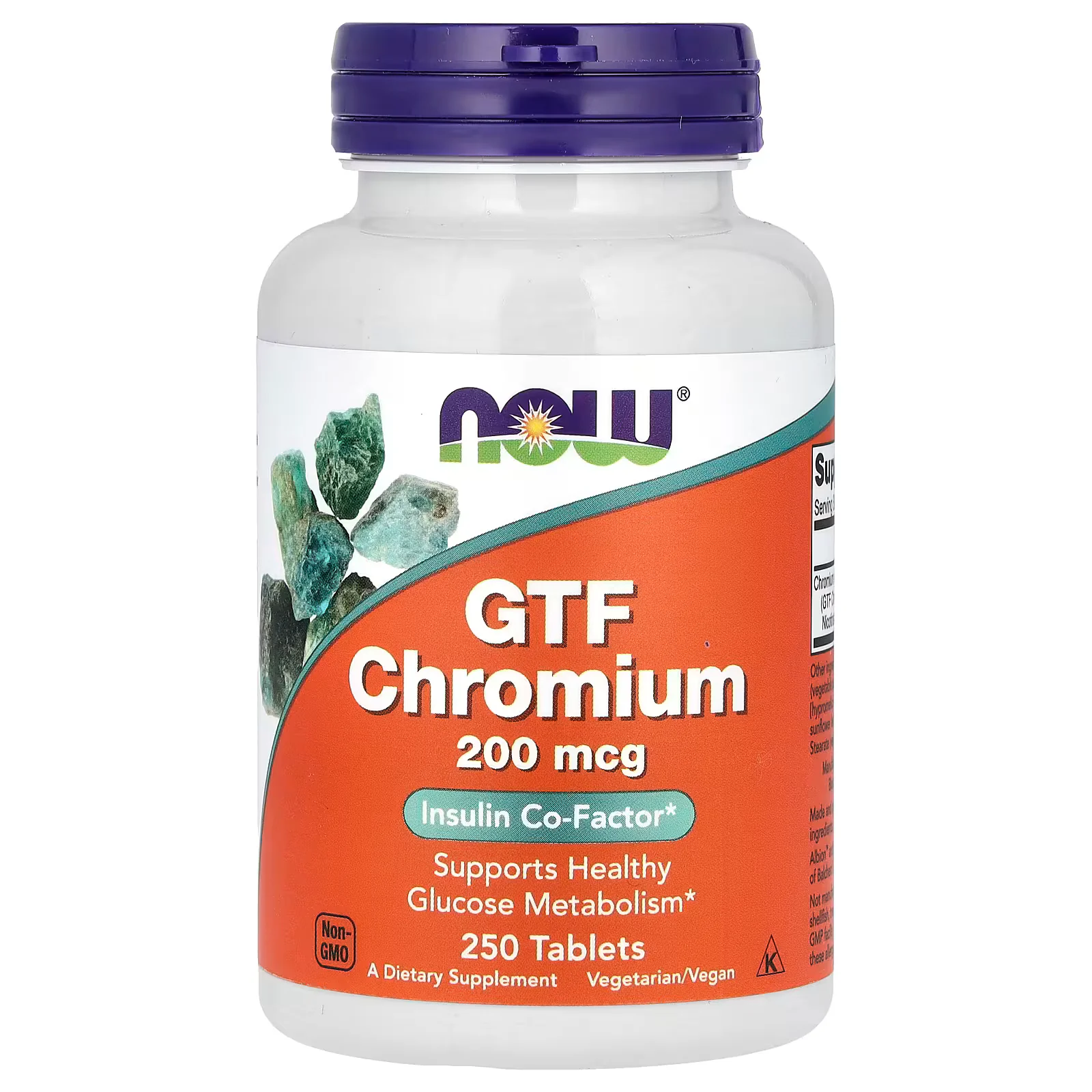 NOW Foods GTF Chromium 200mcg Tablets