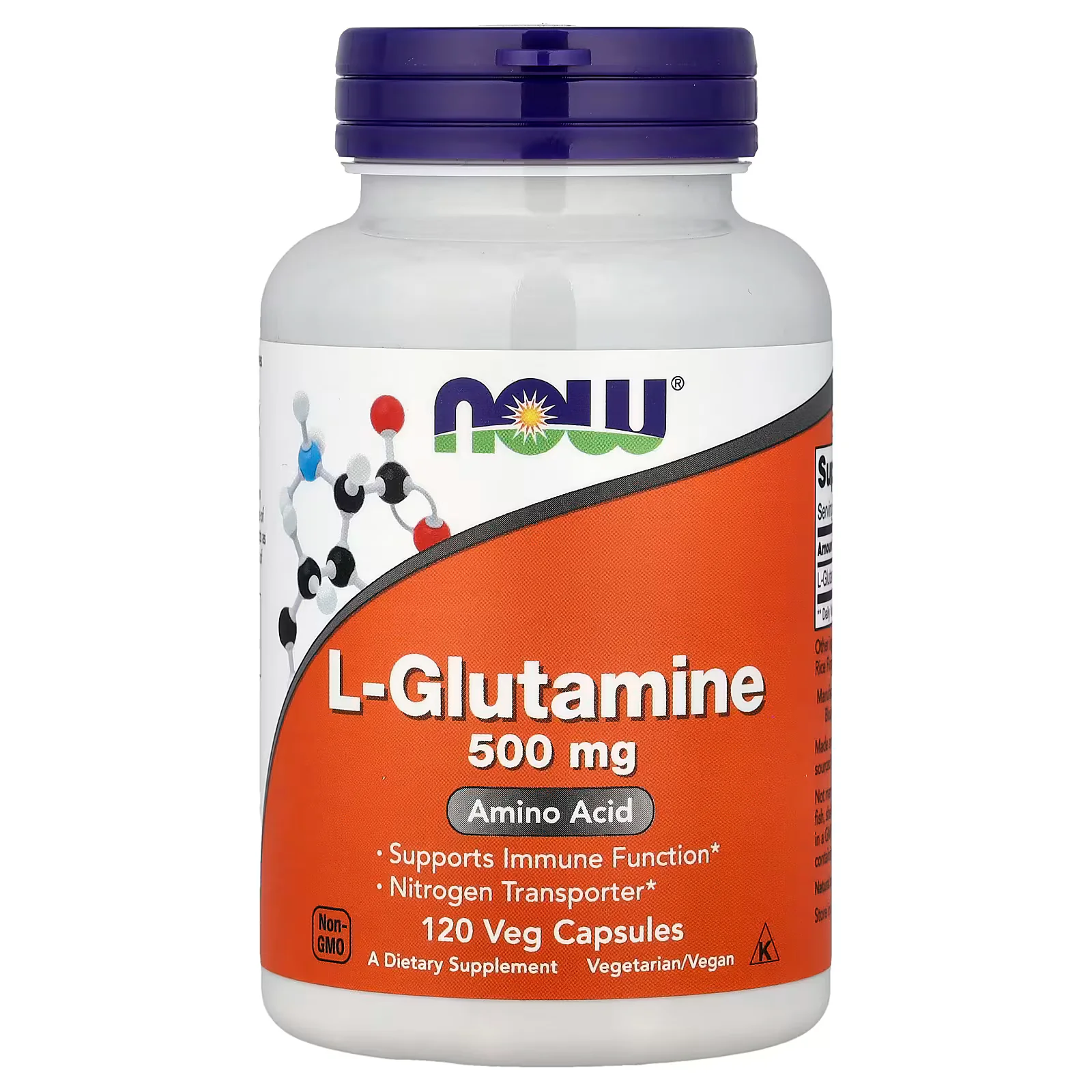 NOW Foods L-Glutamine 500mg Veg Capsules