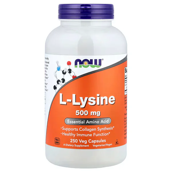 NOW Foods L-Lysine 500 mg 250 Veg Capsules