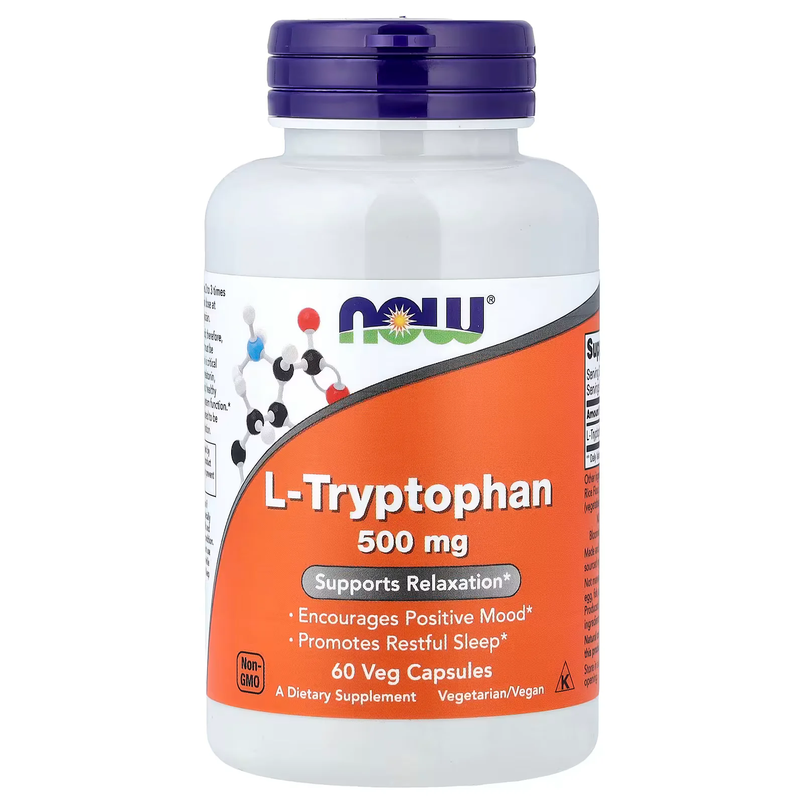 NOW Foods L-Tryptophan 500mg Veg Capsules