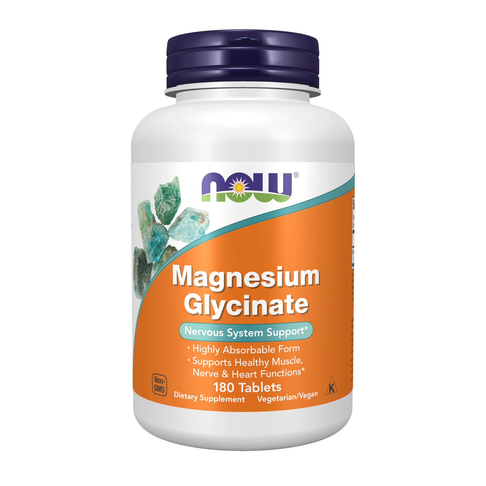 NOW Foods Magnesium Glycinate Tablets  (100 mg per Tablet)