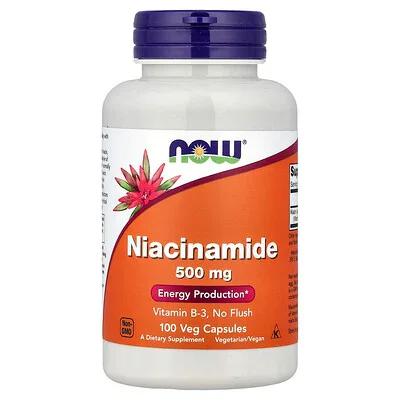 NOW Foods Niacinamide 500mg 100 Veg Capsules