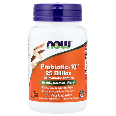 NOW Foods Probiotic-10™ 25 Billion Veg Capsules