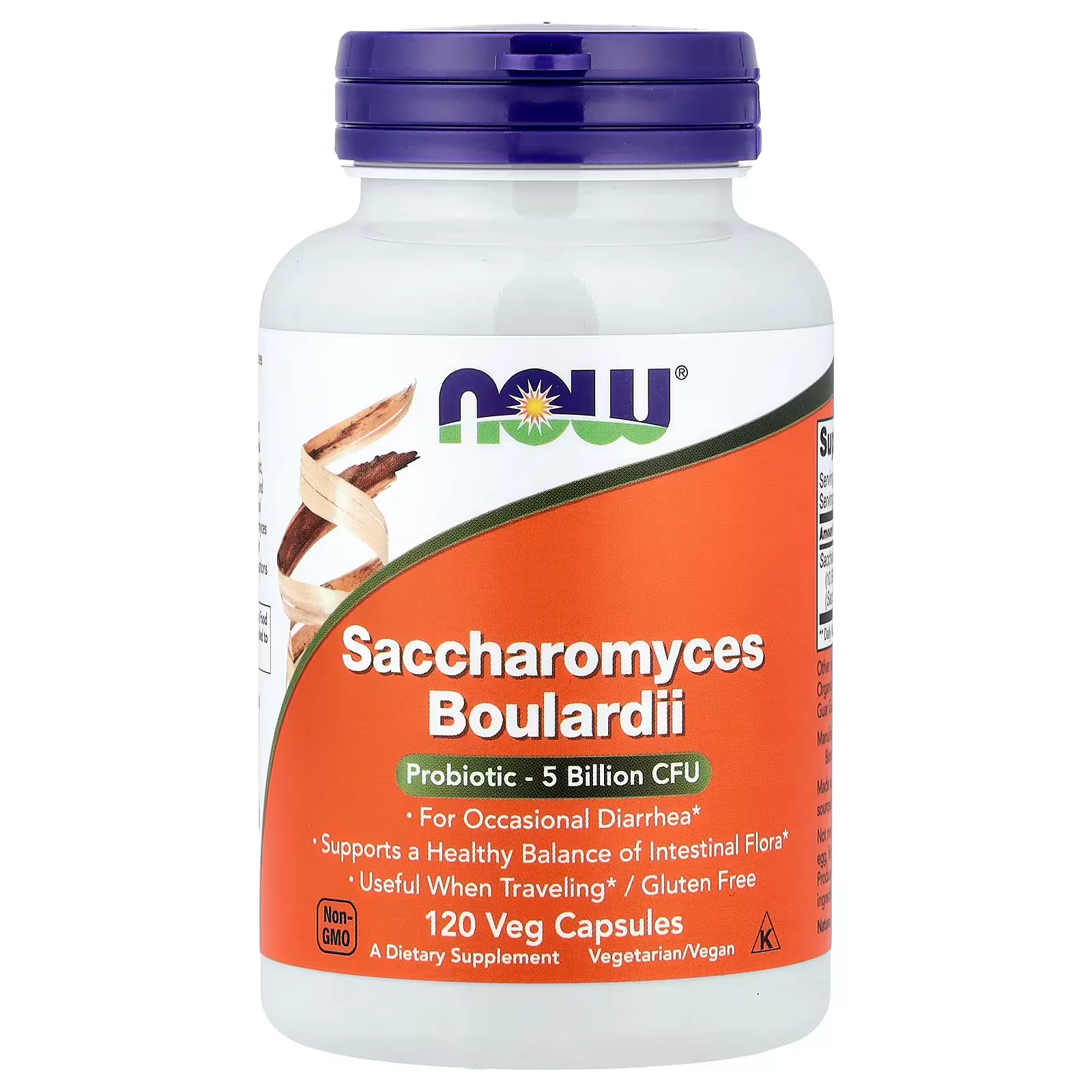 NOW Foods Saccharomyces Boulardii 5 Billion CFU Veg Capsules