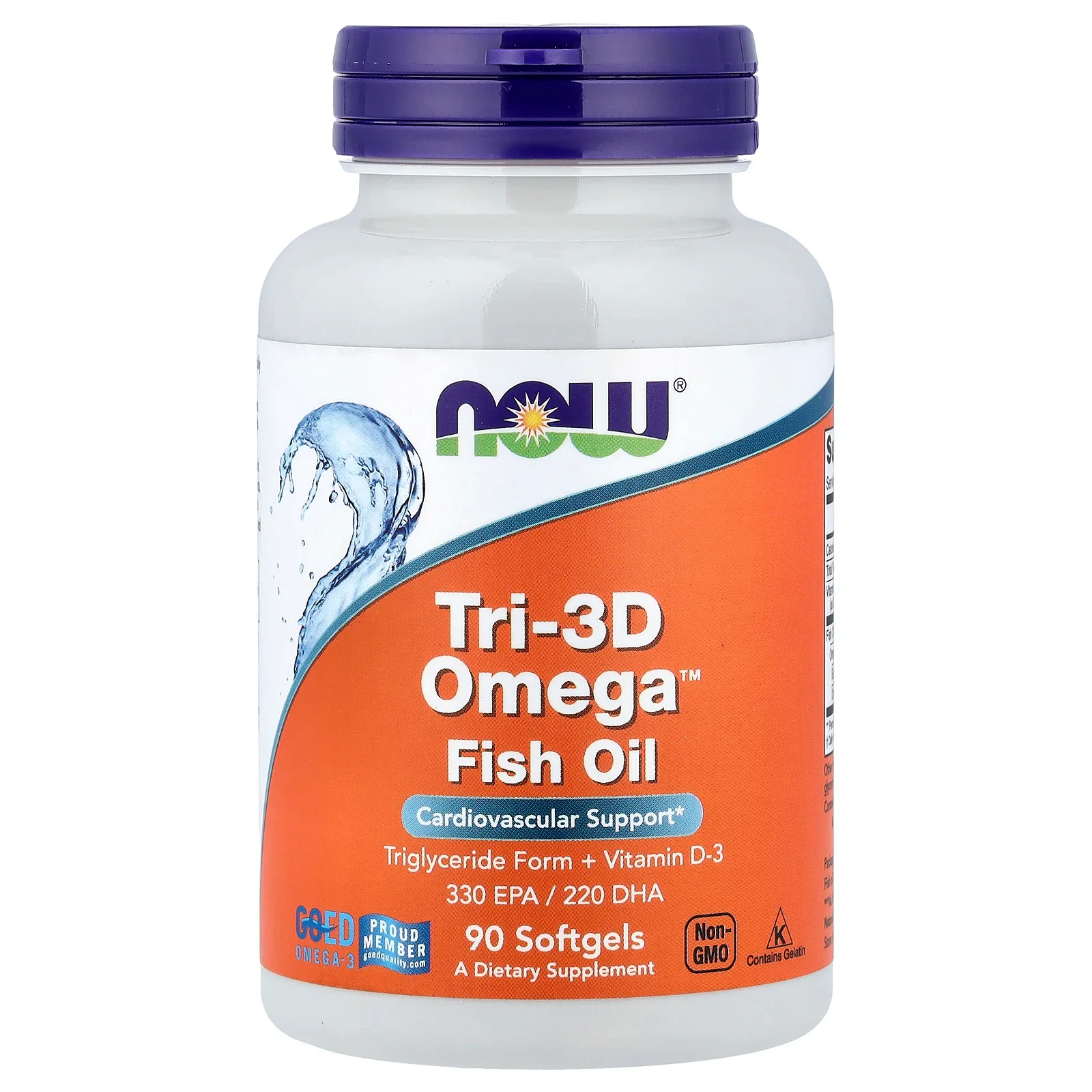 NOW Foods Tri-3D Omega Fish Oil 90 Softgels