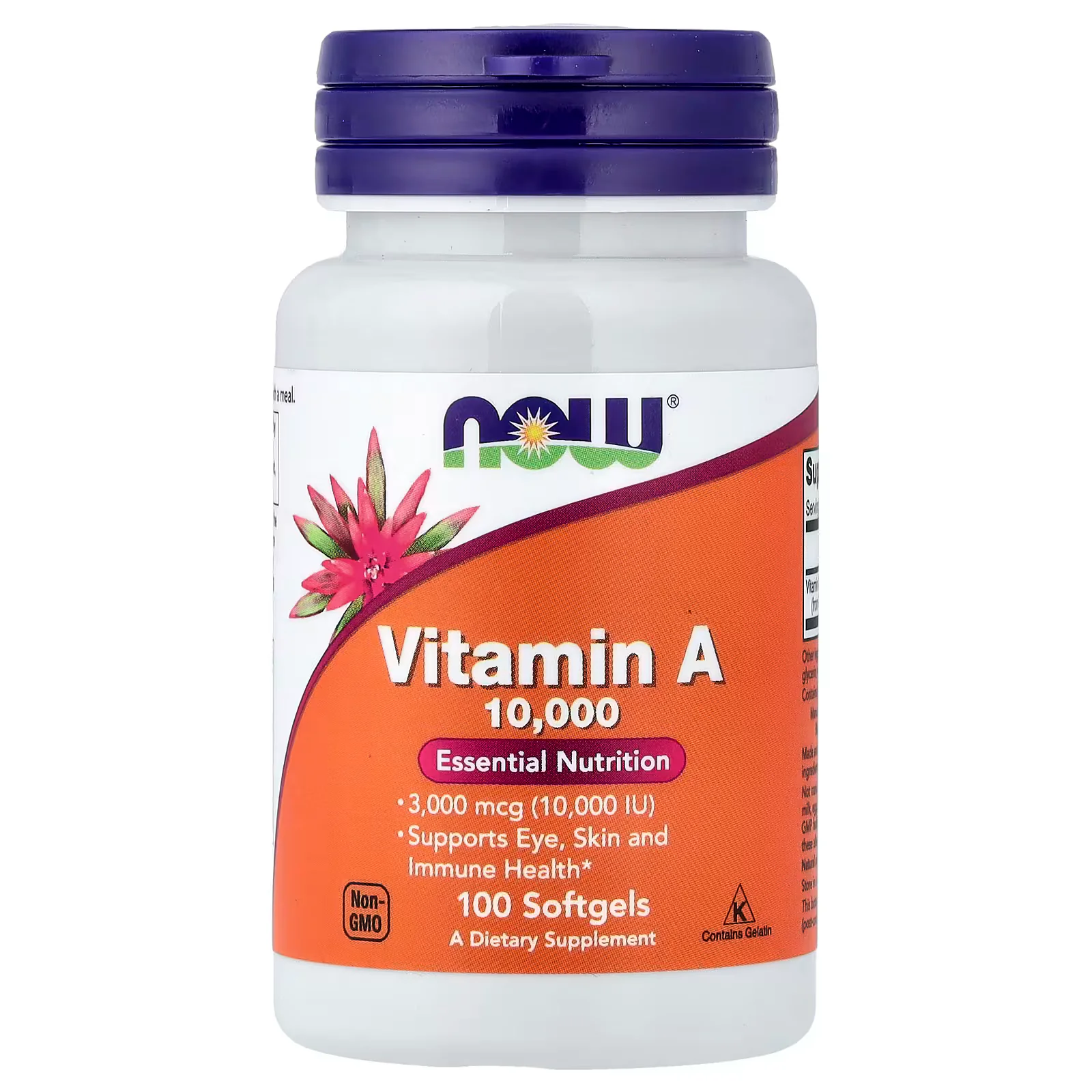 NOW Foods Vitamin A 3000 mcg (10000 IU) Softgels