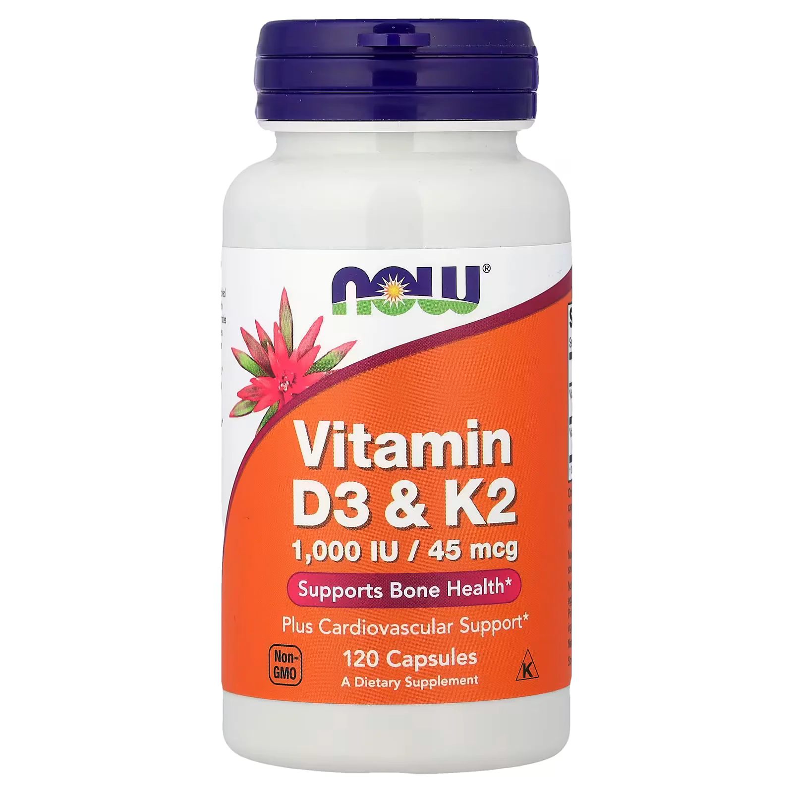 NOW Foods Vitamin D3 & K2 Capsules