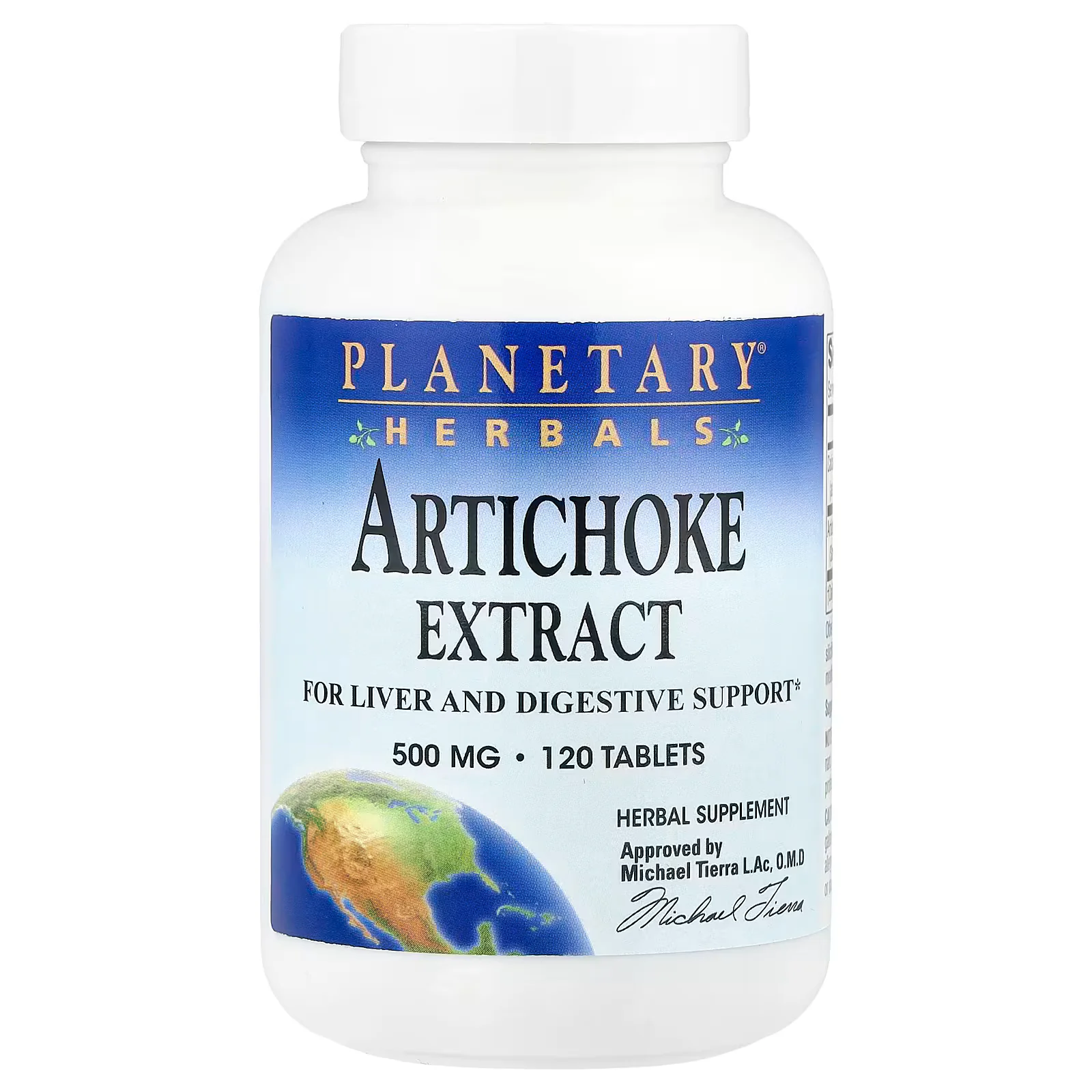 Planetary Herbals Artichoke Extract 500mg Tablets