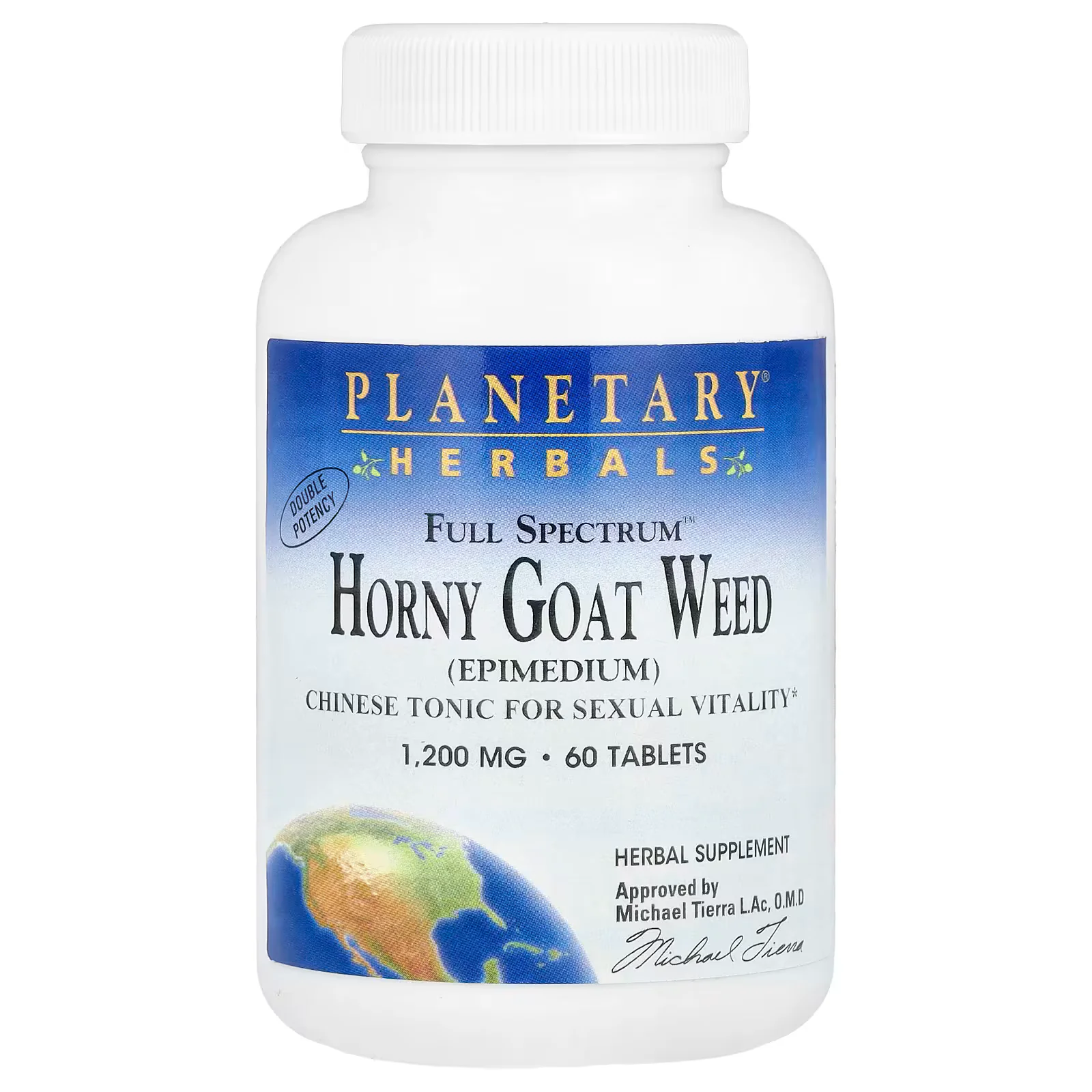 Planetary Herbals Full Spectrum™ Horny Goat Weed 1200 mg Tablets