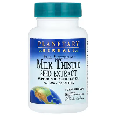 Planetary Herbals Full Spectrum™ Milk Thistle Seed Extract  Tablets