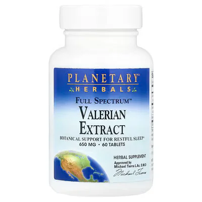 Planetary Herbals Full Spectrum™ Valerian Extract 650mg Tablets