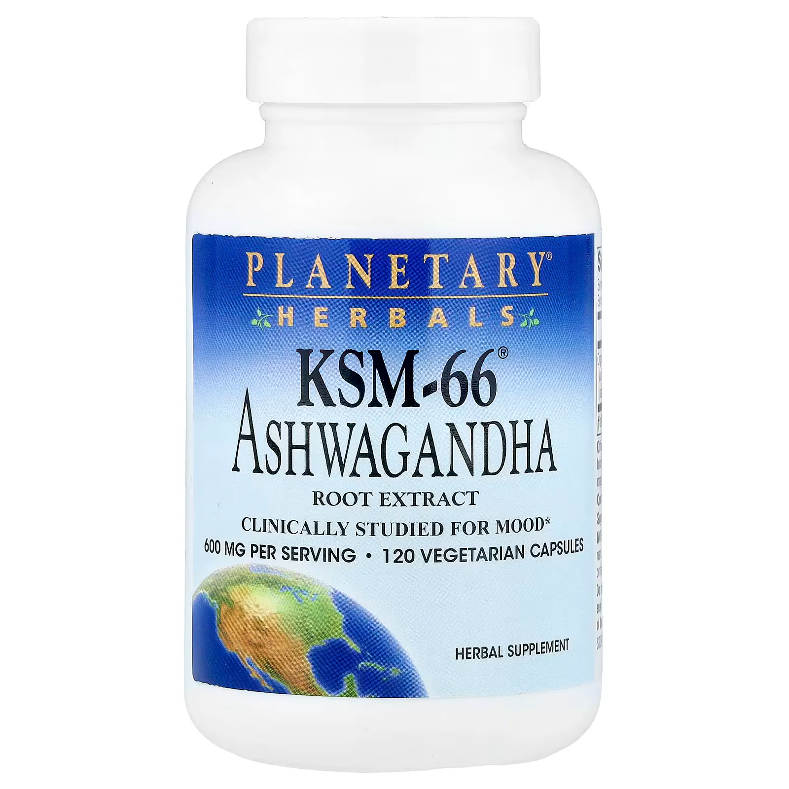 Planetary Herbals KSM-66® Ashwagandha Root Extract Vegetarian Capsules