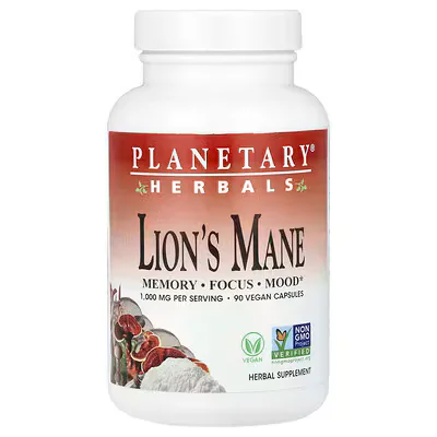 Planetary Herbals Lion's Mane Vegan Capsules