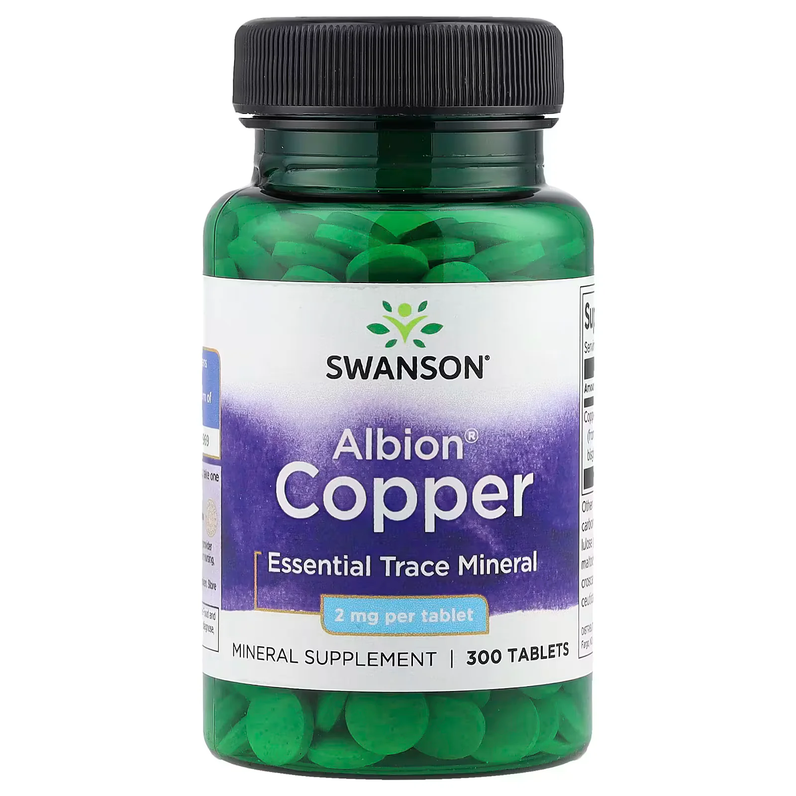 Swanson Vitamins Albion Copper 2mg 300 Tablets