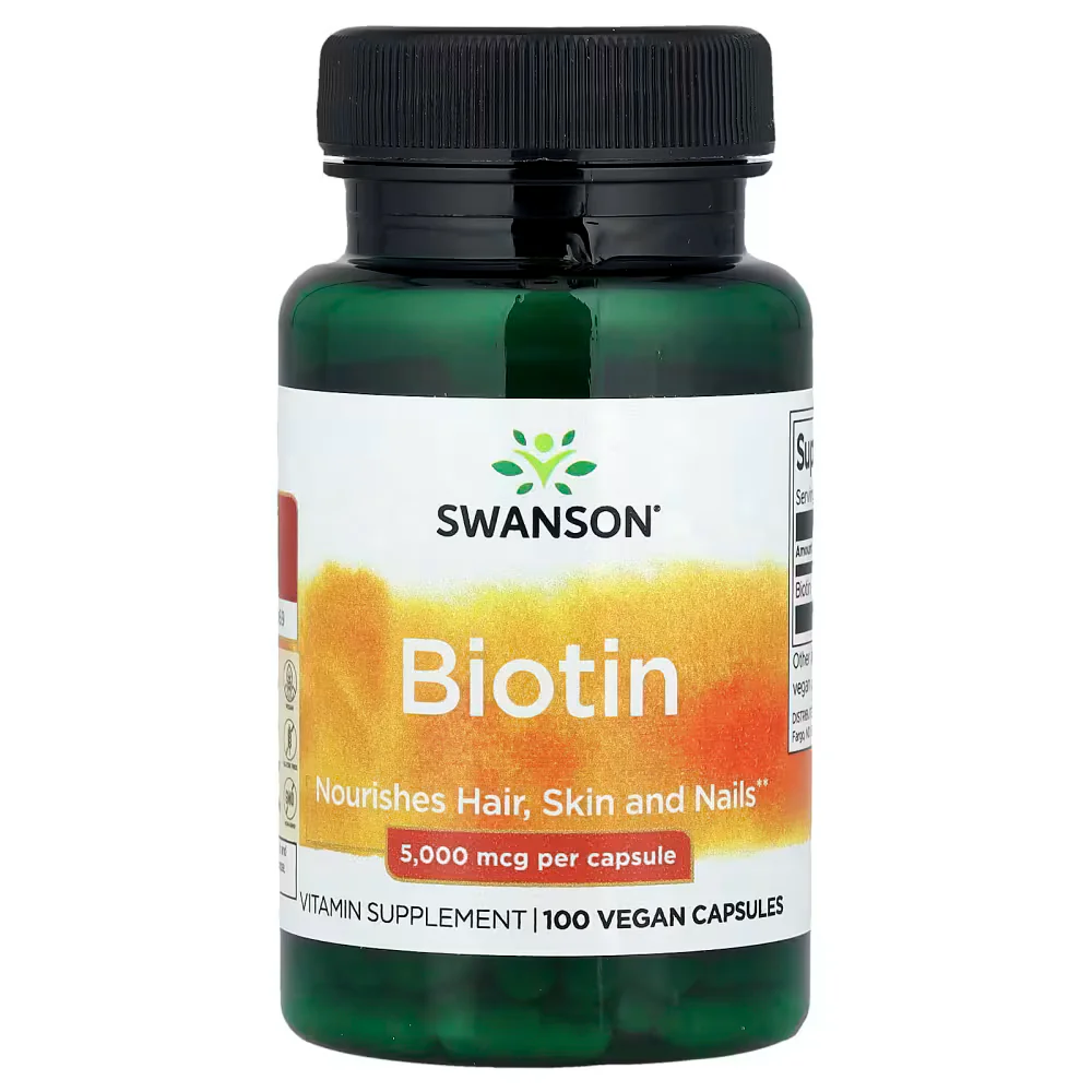 Swanson Vitamins Biotin 5000mcg Vegan Capsules