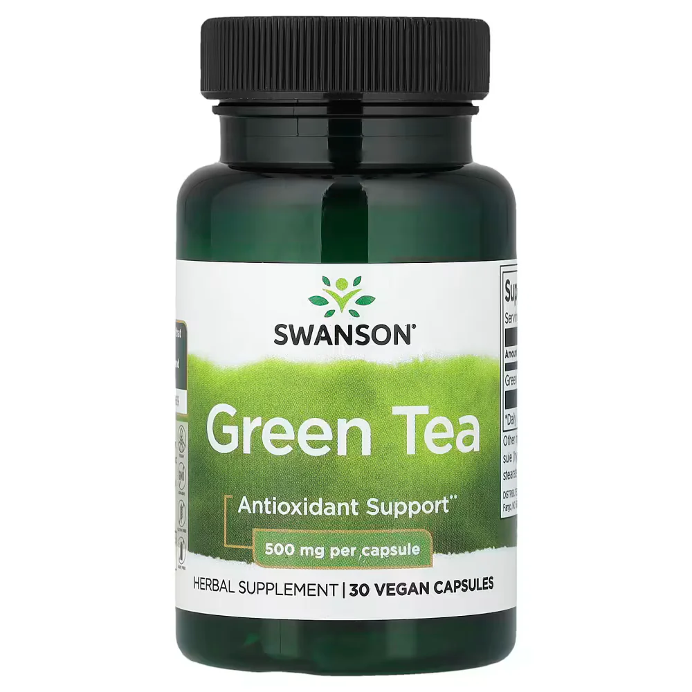 Swanson Vitamins Green Tea 500mg Vegan Capsules