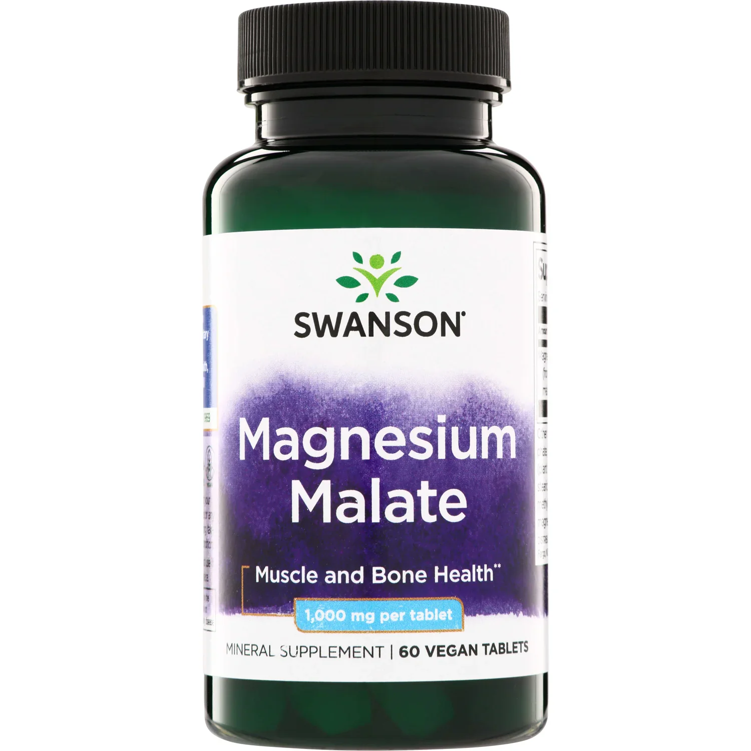Swanson Vitamins Magnesium Malate 1000 mg 60 Vegan Tablets