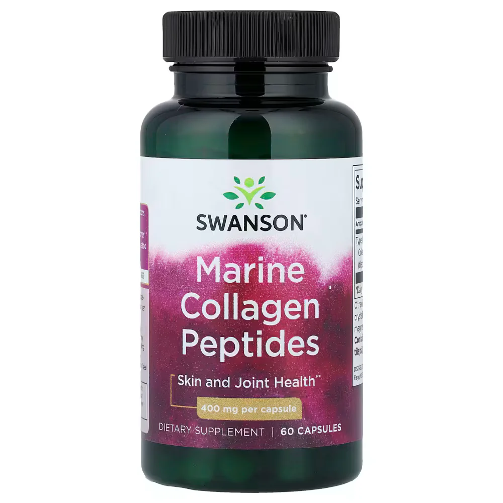Swanson Vitamins Marine Collagen Peptides 400mg 60 Capsules