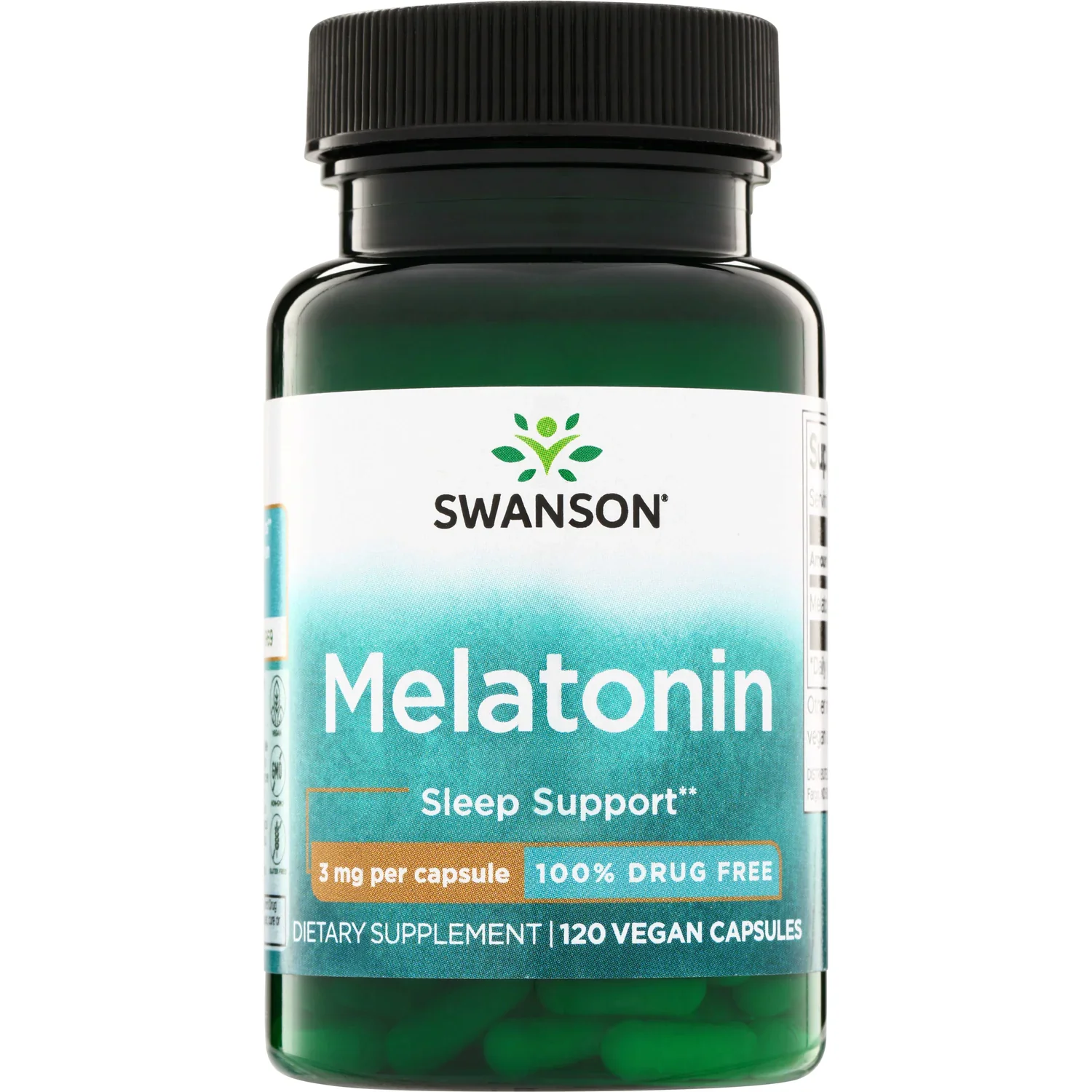 Swanson Vitamins Melatonin 3mg Vegan Capsules