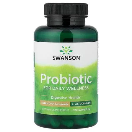 Swanson Vitamins Probiotic 120 Capsules 1 Billion CFU Per Capsule