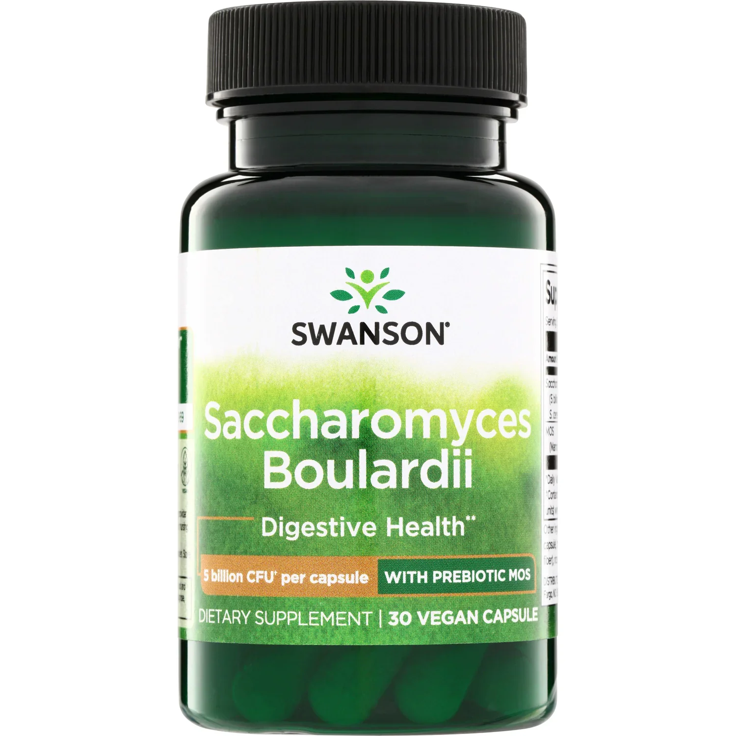 Swanson Vitamins Saccharomyces Boulardii with Prebiotic MOS 30 Vegan Capsules
