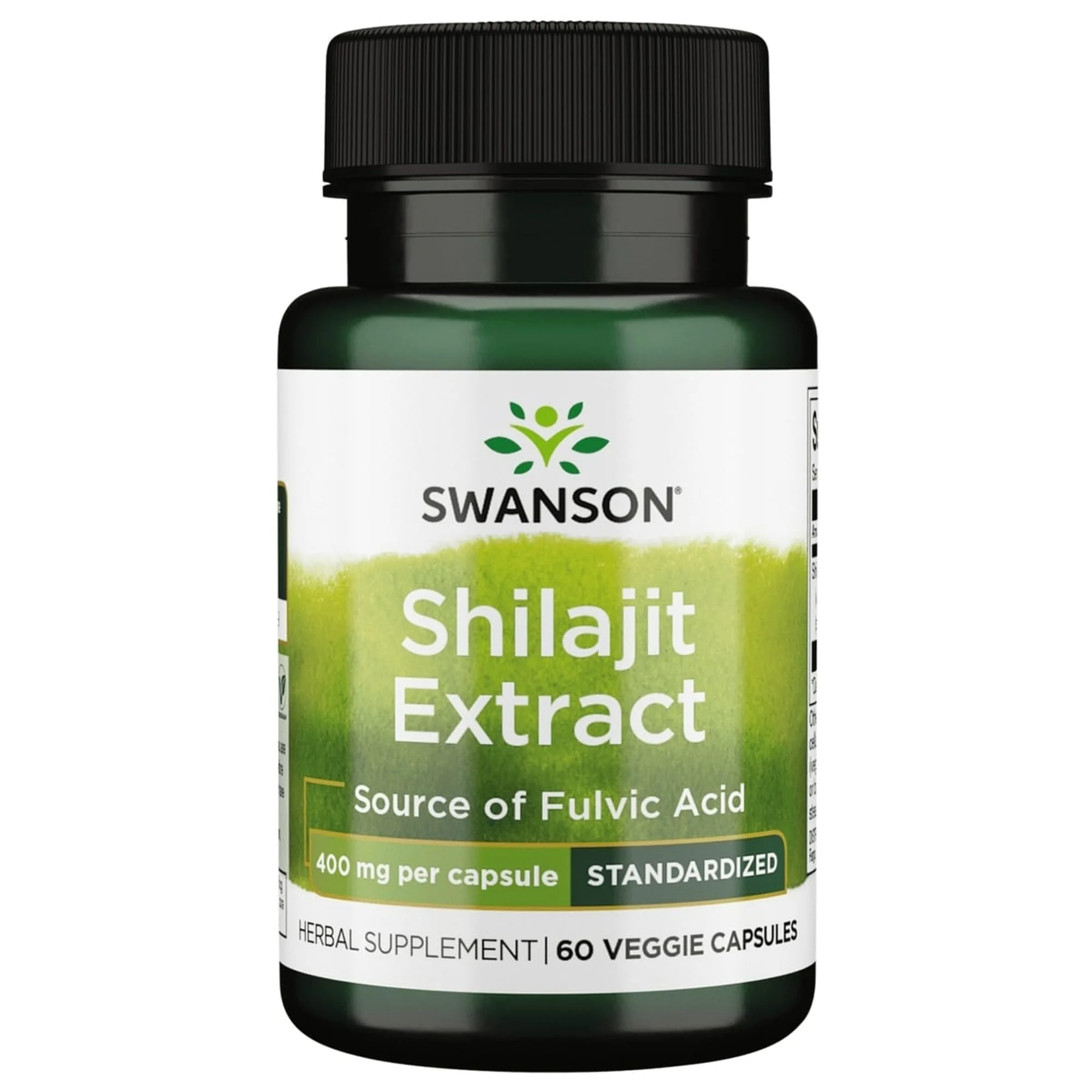 Swanson Vitamins Shilajit Extract Standardized 400mg 60 Veggie Capsules