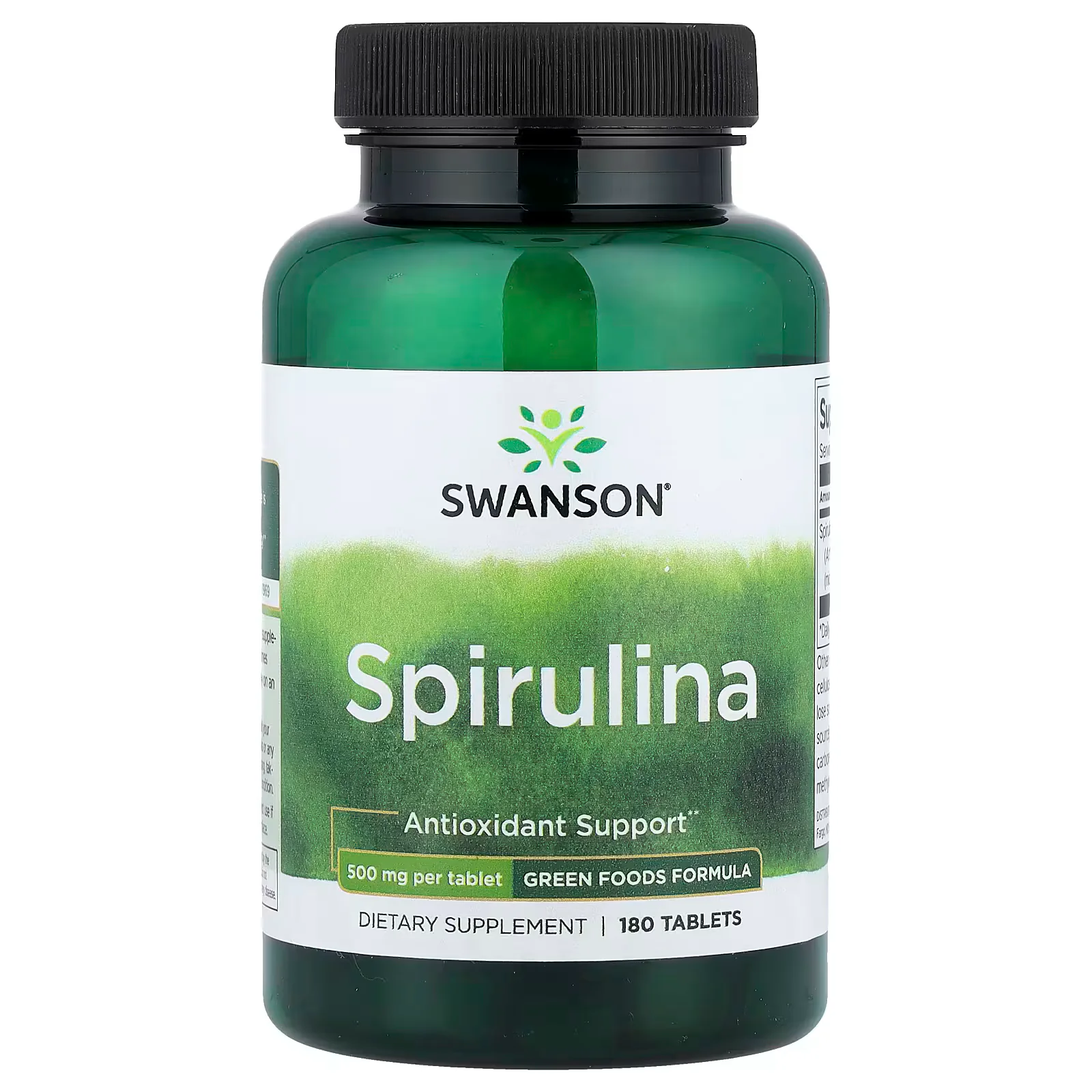 Swanson Vitamins Spirulina 500mg 180 Tablets