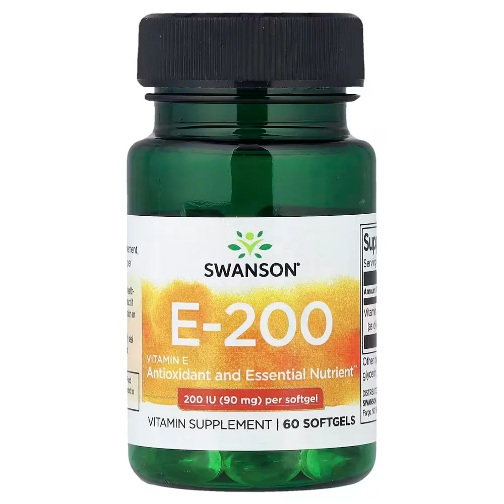 Swanson Vitamins Vitamin E-200 90mg 90 Softgels