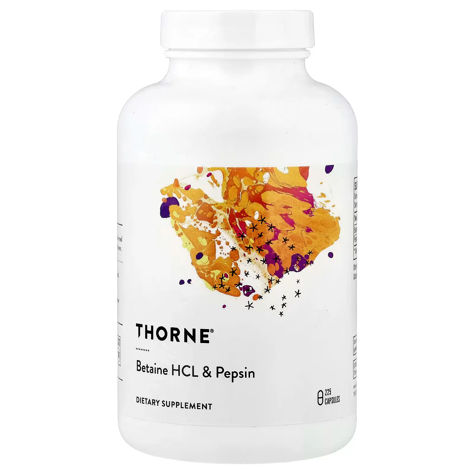Thorne Betaine HCL & Pepsin 225 Capsules