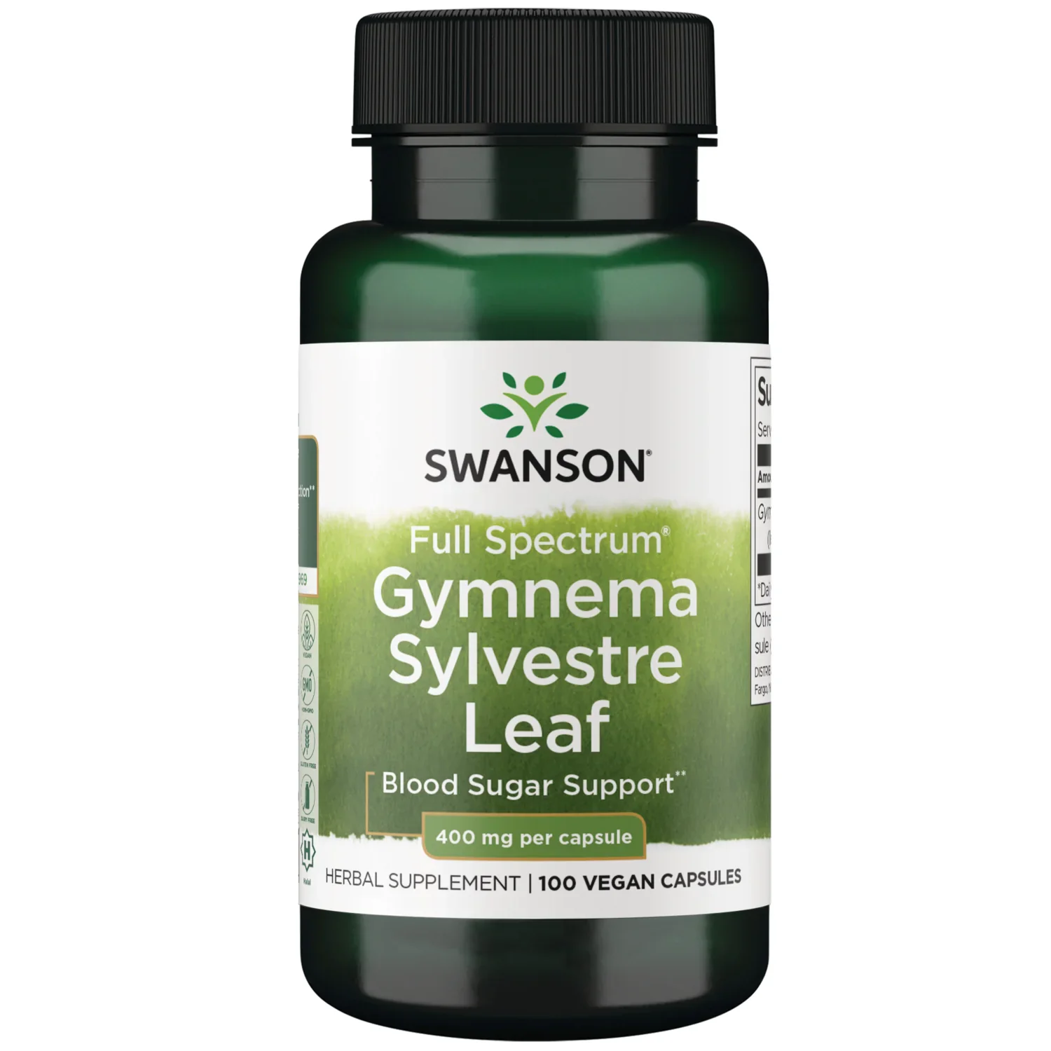 Swanson Vitamins Full Spectrum® Gymnema Sylvestre Leaf 400mg 100 Vegan Capsules